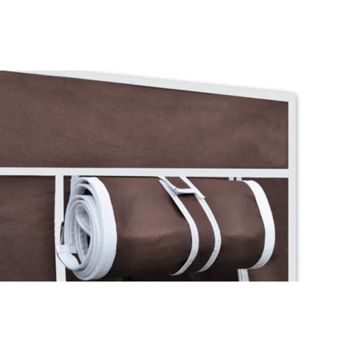 Fabric Wardrobes 2 Pcs Brown Lbixx