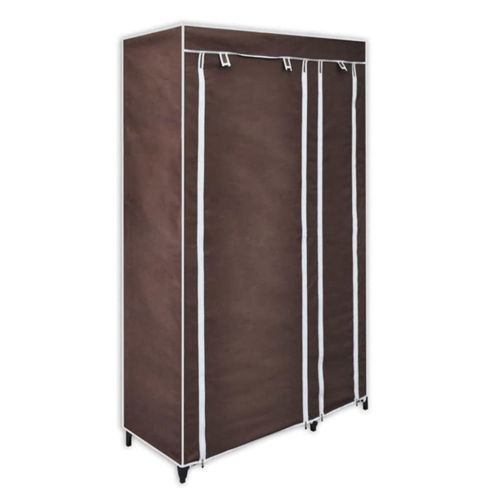 Fabric Wardrobes 2 Pcs Brown Lbixx