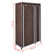 Fabric Wardrobes 2 Pcs Brown Lbixx