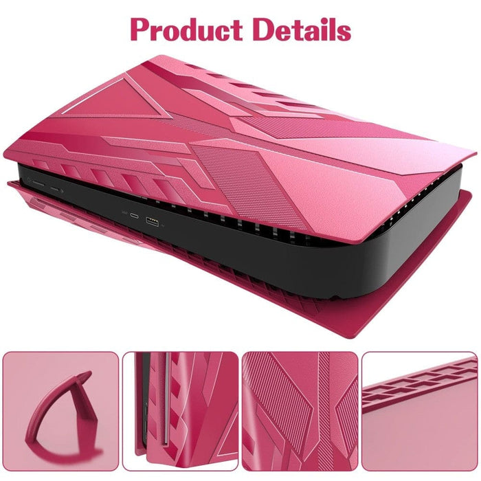 Faceplate Skin Black Side Plates Shell for Ps5 Console