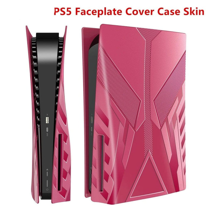 Faceplate Skin Black Side Plates Shell for Ps5 Console
