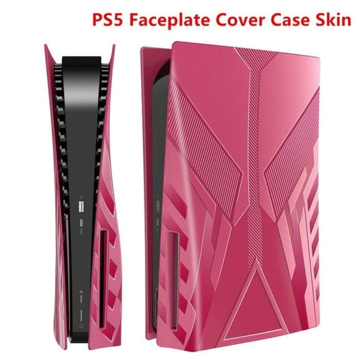 Faceplate Skin Black Side Plates Shell for Ps5 Console