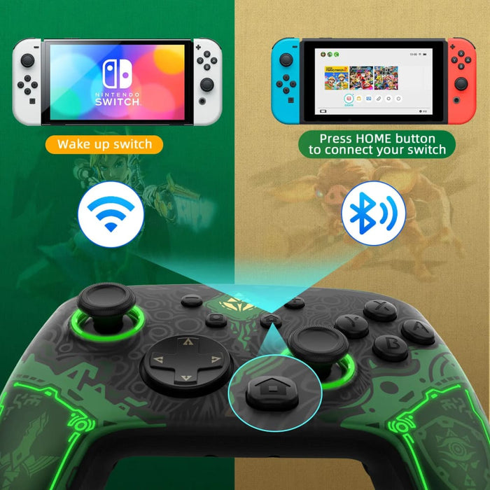Falcon Zelda Pro Controller Wake Up Support Nfc Amiibo
