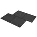 Fall Protection Tiles 6 Pcs Rubber 50x50x3 Cm Black Koinp