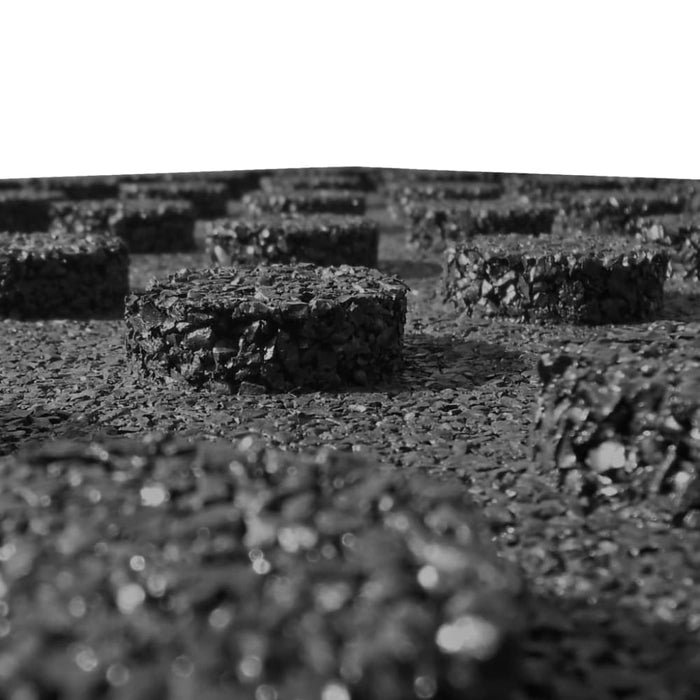 Fall Protection Tiles 6 Pcs Rubber 50x50x3 Cm Black Koinp