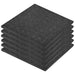 Fall Protection Tiles 6 Pcs Rubber 50x50x3 Cm Black Koinp