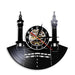 Famous City Mecca Wall Sign Vinyl Record Led Clock Islamic