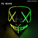 Fashion Carnival Neon Led Mask Halloween El Cold Horror