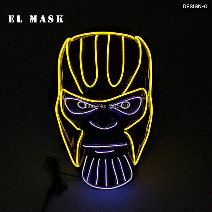 Fashion Carnival Neon Led Mask Halloween El Cold Horror