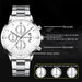 Fashion Mens Watches For Men Luxury Silver Stainless Steel