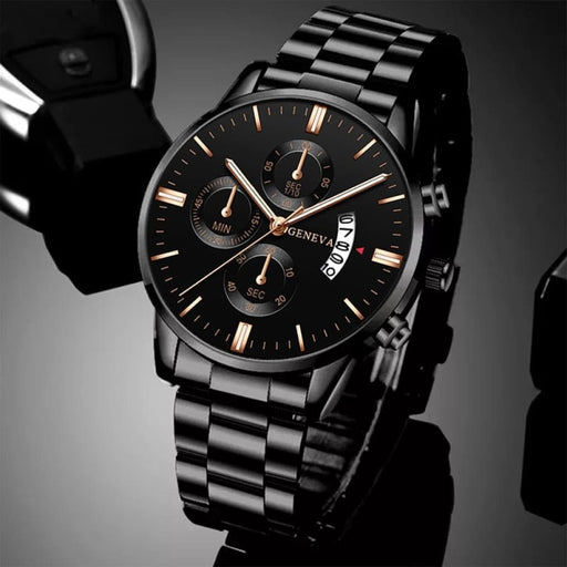 Fashion Mens Watches Luxury Stainless Steel Quartz Wrist