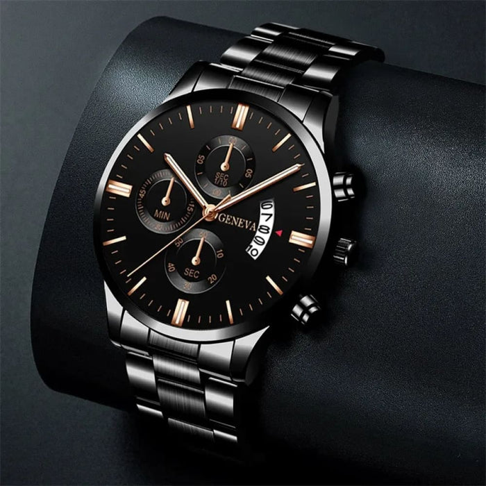 Fashion Mens Watches Luxury Stainless Steel Quartz Wrist