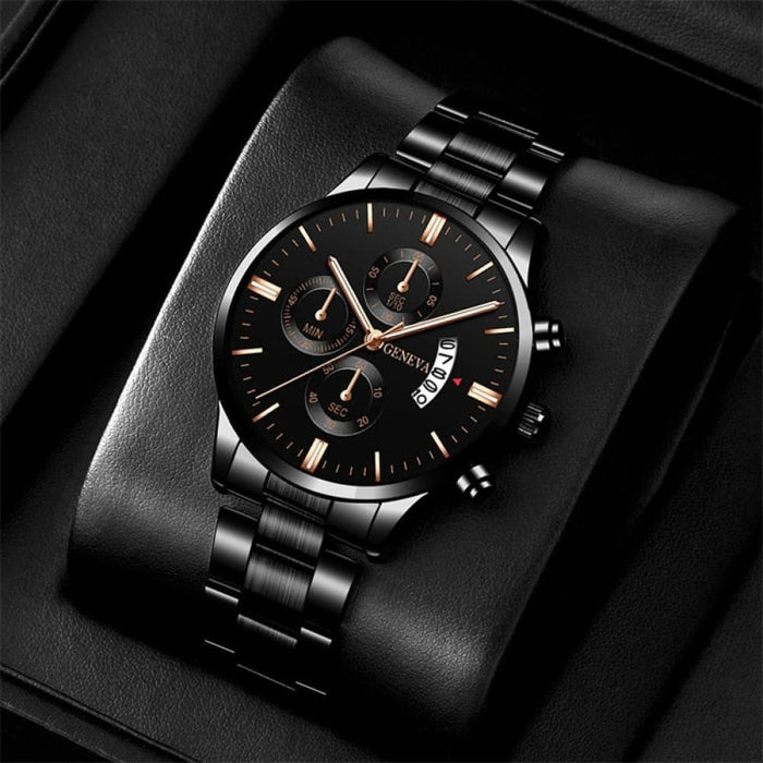 Fashion Mens Watches Luxury Stainless Steel Quartz Wrist