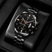 Fashion Mens Watches Luxury Stainless Steel Quartz Wrist