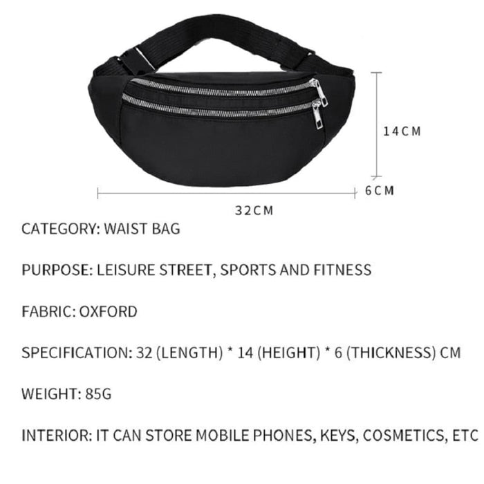 Fashion Waist Bag Women’s Simple Shoulder Lightweight