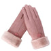 Fashion Women Gloves Cute Furry Warm Mitts for Autumn