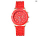 Fashion Women Watches Elegant Red Silicone Quartz Watch