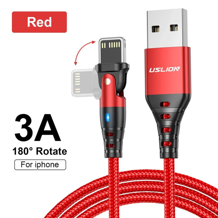 Fast Charging 180 Usb Cable for Iphone 14/13/mini/pro Max