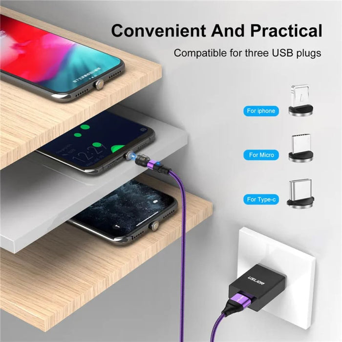 Fast Charging Magnetic Data Cable for Iphone 12 and Xiaomi