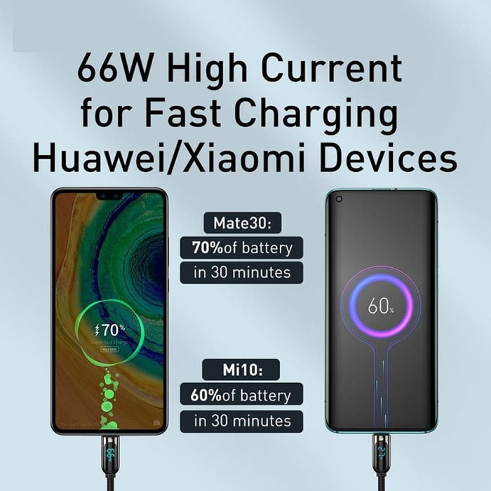 66w 6a Fast Charging Usb Phone Cable For Huawei P40 Xiaomi