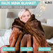 Faux Mink Blanket 800gsm Heavy Double-sided - Chocolate