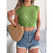 Feather Hollow out Sleeveless Knit Top for Women