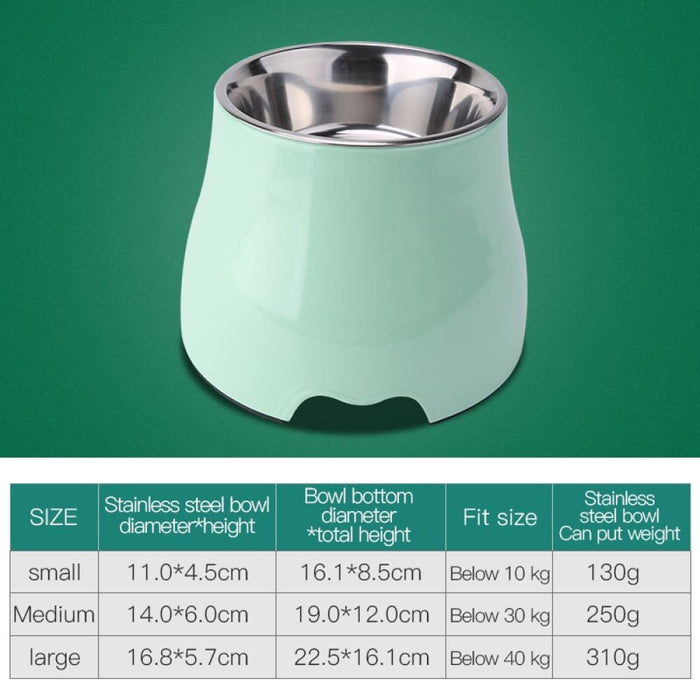 Pet Feeding Bowls Dog Food Water Feeder Stainless Steel
