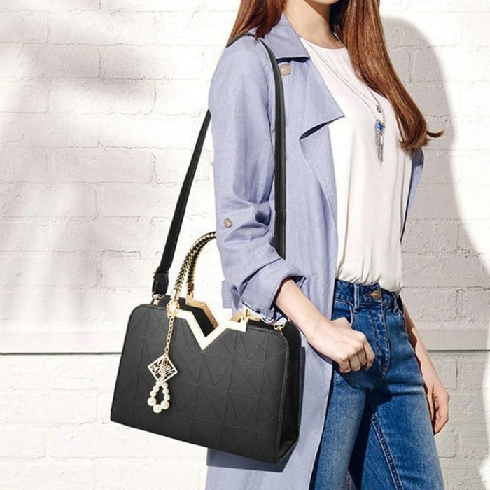 Female Phone Pocket Zipper Handbags Flap Leather Shoulder
