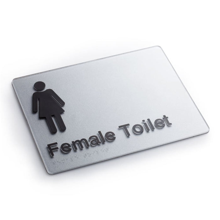 Female Toilet Braille Arcylic Sign