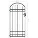 Fence Gate With Arched Top Steel 89x200 Cm Black Oapipb