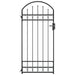 Fence Gate With Arched Top Steel 89x200 Cm Black Oapipb
