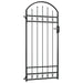 Fence Gate With Arched Top Steel 89x200 Cm Black Oapipb