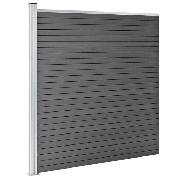 Fence Panel Wpc 175x186 Cm Black Oankit