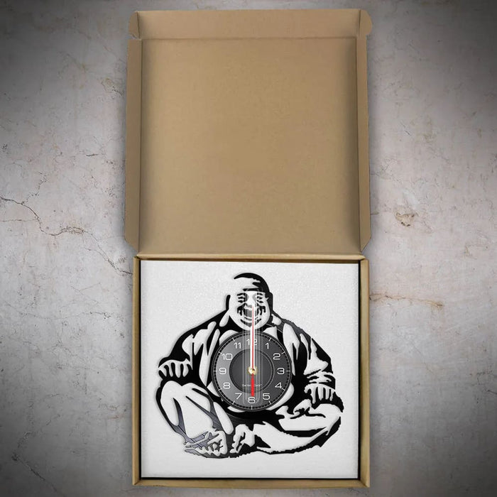 Feng Shui Buddha Vinyl Record Wall Clock