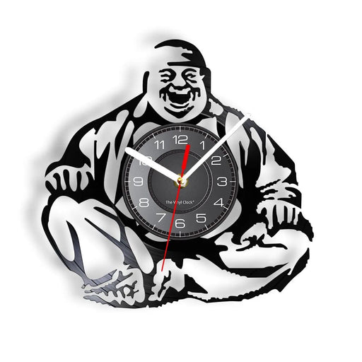 Feng Shui Buddha Vinyl Record Wall Clock