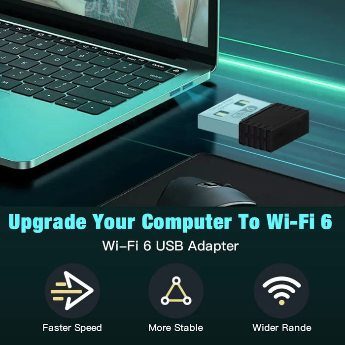 Fenvi Wifi 6 Adapter Ax286 Mini Usb Dongle for Pc Laptop