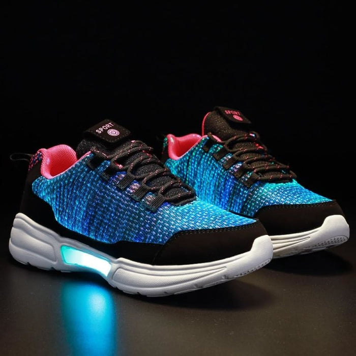 Fiber Optic Usb Charging Light Up Running Sneaker All Sizes