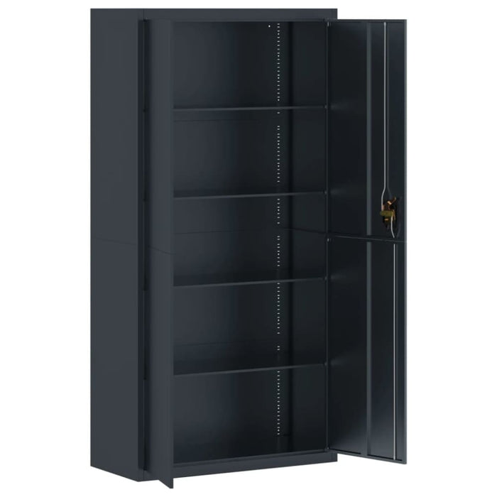 File Cabinet Anthracite 90x40x180 Cm Steel Ttkipp