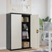 File Cabinet Anthracite And White 90x40x140 Cm Steel Ttkian