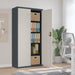 File Cabinet Anthracite and White 90x40x180 Cm Steel Ttkipl