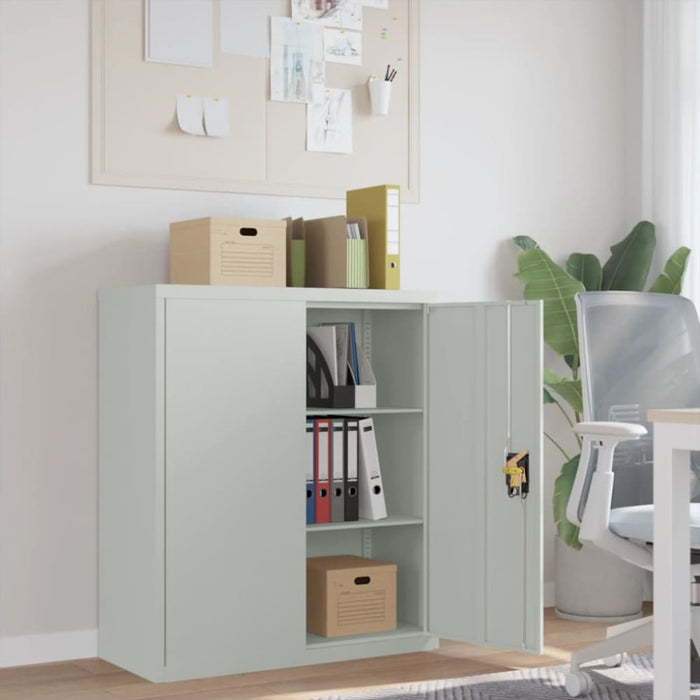 File Cabinet Light Grey 90x40x105 Cm Steel Ttkiti