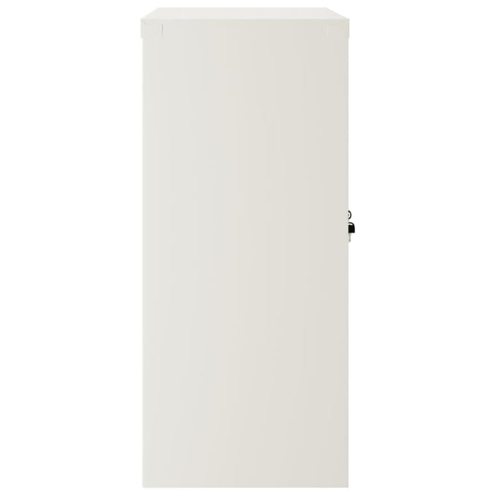 File Cabinet White 90x40x90 Cm Steel Ttkixn