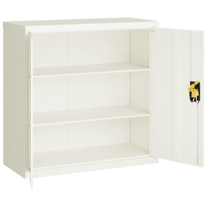 File Cabinet White 90x40x90 Cm Steel Ttkixn