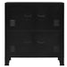 Filing Cabinet with 4 Doors Industrial Black 75x40x80 Cm