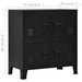 Filing Cabinet with 4 Doors Industrial Black 75x40x80 Cm
