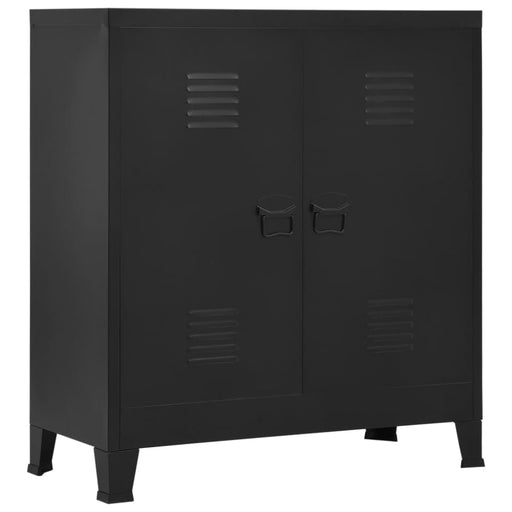 Filing Cabinet Industrial Black 90x40x100 Cm Steel Oaptpl