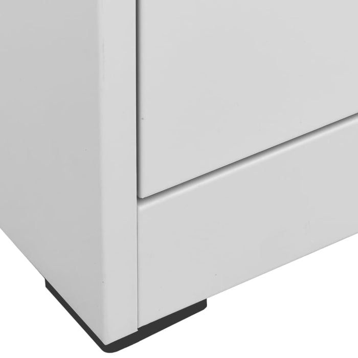 Filing Cabinet Light Grey 46x62x133 Cm Steel Ttlxik