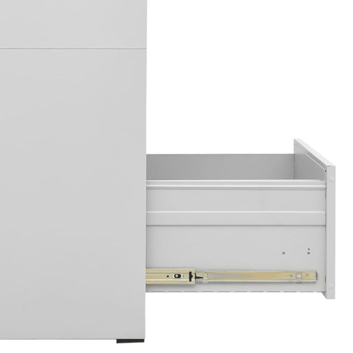 Filing Cabinet Light Grey 46x62x133 Cm Steel Ttlxik