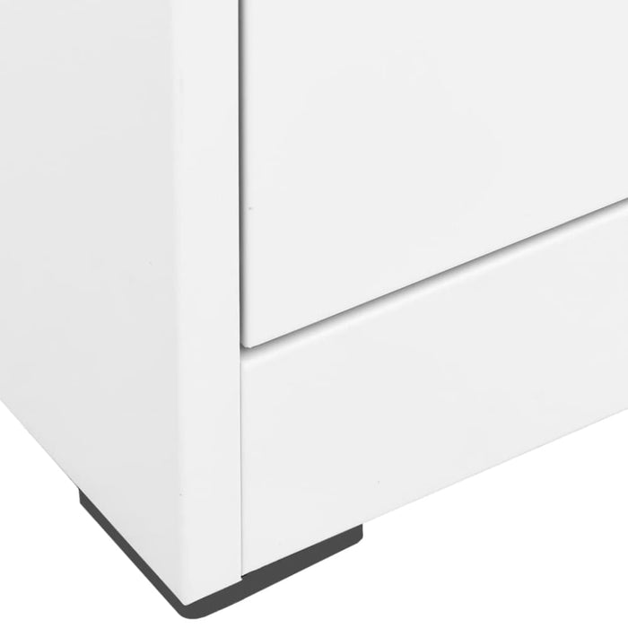 Filing Cabinet White 46x62x102.5 Cm Steel Ttlxia