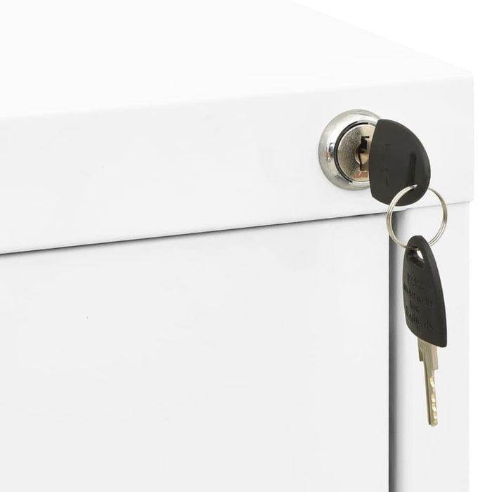 Filing Cabinet White 46x62x102.5 Cm Steel Ttlxia
